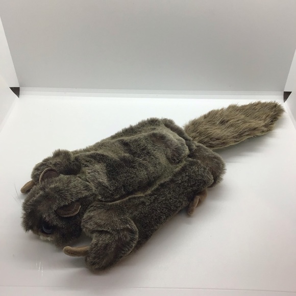 Folkmanis Flying Squirrel Hand Puppet Brown Plush Realistic Soft Furry Toy - Picture 1 of 7